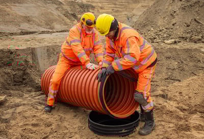 Kunststoffschacht Wavin Tegra 600 mit Dichtring