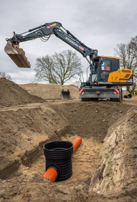 Einfache Installation Inspektionsschacht