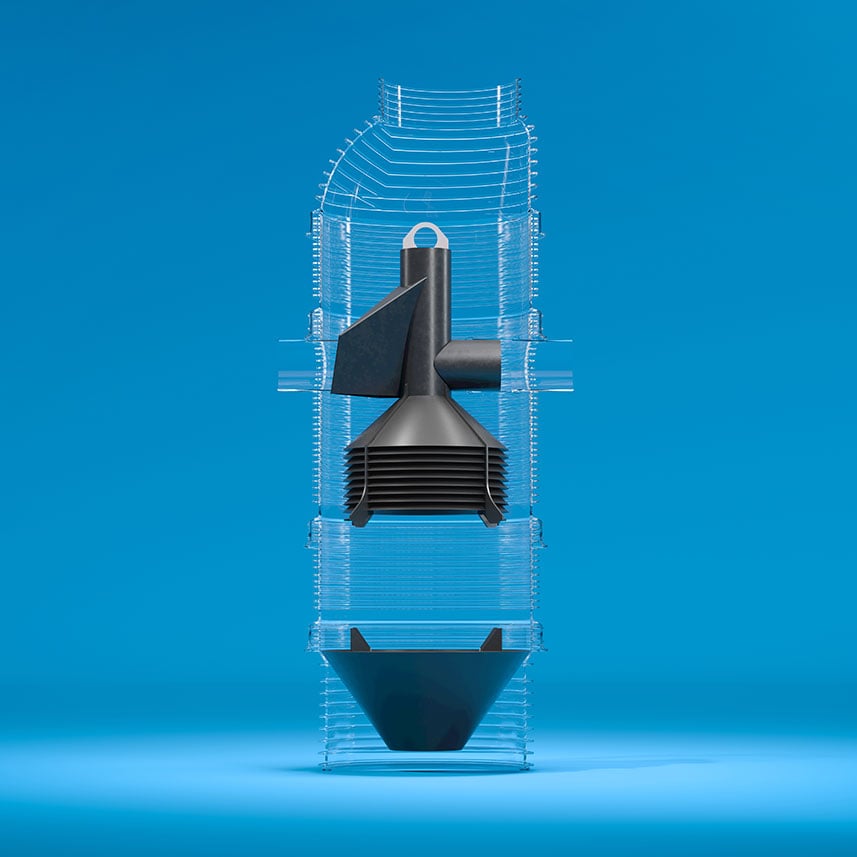 Lamella-transparent-and-blue-background