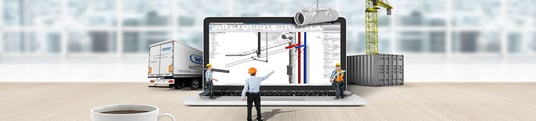 installation of a sewage plastic pipe during the construction of a house. Creative Banner. Copyspace image