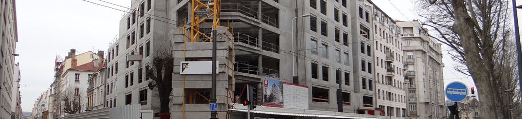 installation of a sewage plastic pipe during the construction of a house. Creative Banner. Copyspace image