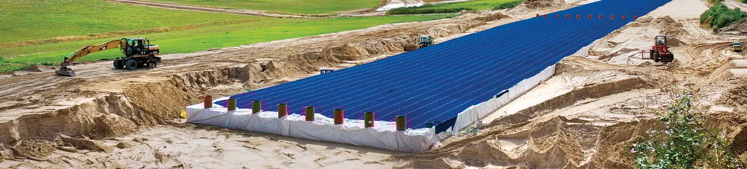 installation of a sewage plastic pipe during the construction of a house. Creative Banner. Copyspace image