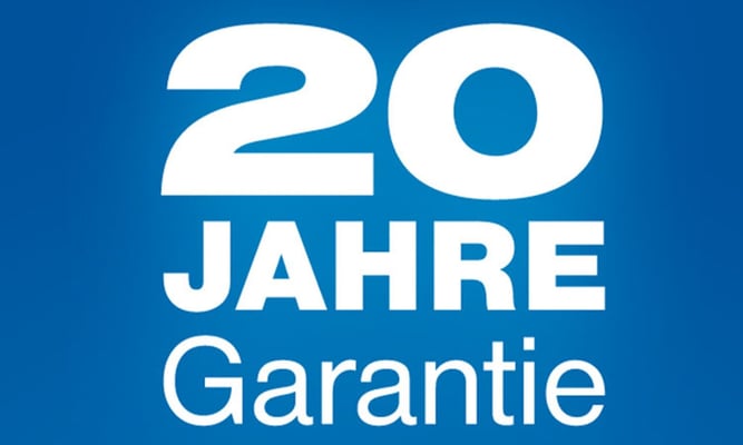 20 Jahre Garantie