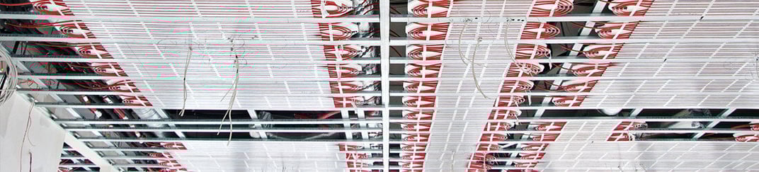 installation of a sewage plastic pipe during the construction of a house. Creative Banner. Copyspace image