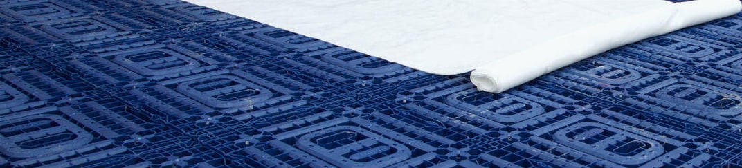 installation of a sewage plastic pipe during the construction of a house. Creative Banner. Copyspace image