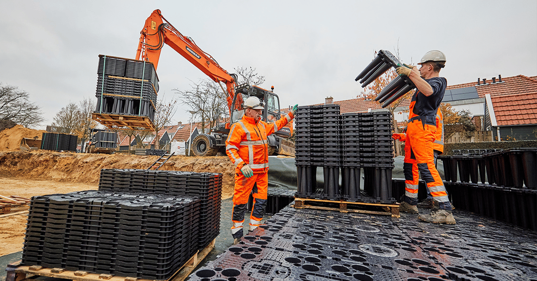 Beeld 4- Azaleapark Zwolle_Wavin_installatie_AquaCell kratten