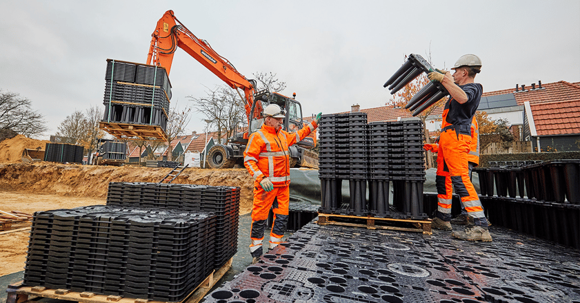 Beeld 4- Azaleapark Zwolle_Wavin_installatie_AquaCell kratten