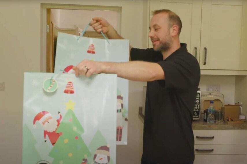 Ben Faherty with Hampers