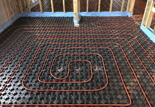 installation of a sewage plastic pipe during the construction of a house. Creative Banner. Copyspace image