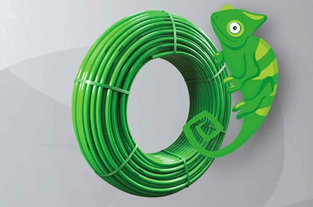 installation of a sewage plastic pipe during the construction of a house. Creative Banner. Copyspace image