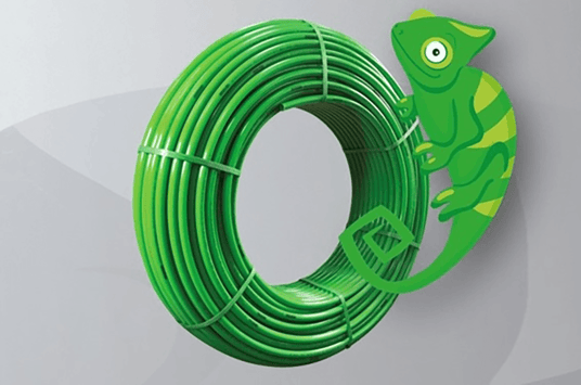 installation of a sewage plastic pipe during the construction of a house. Creative Banner. Copyspace image