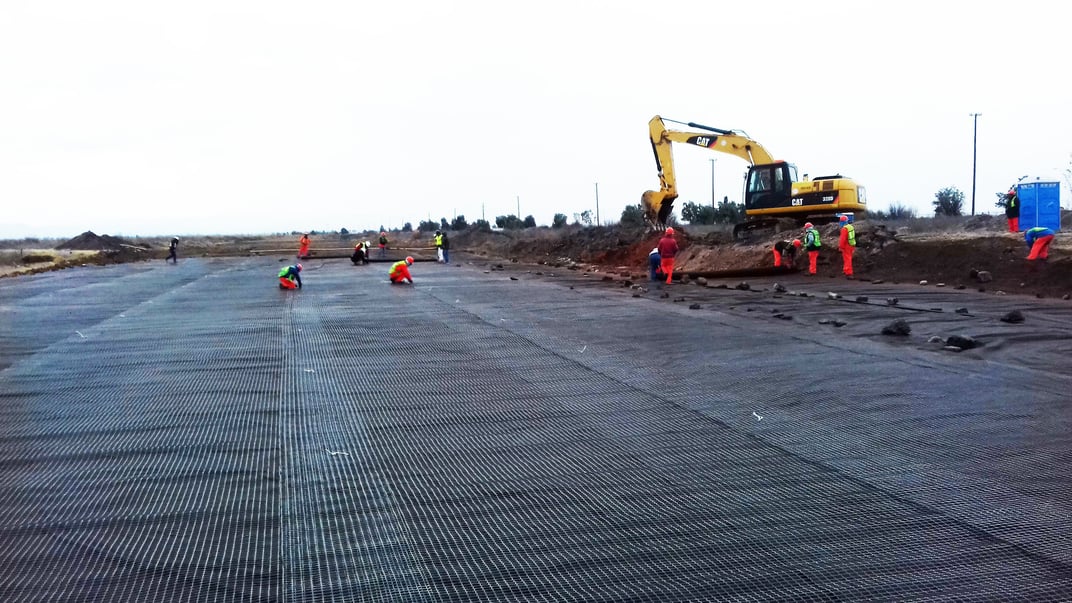 installation of a sewage plastic pipe during the construction of a house. Creative Banner. Copyspace image