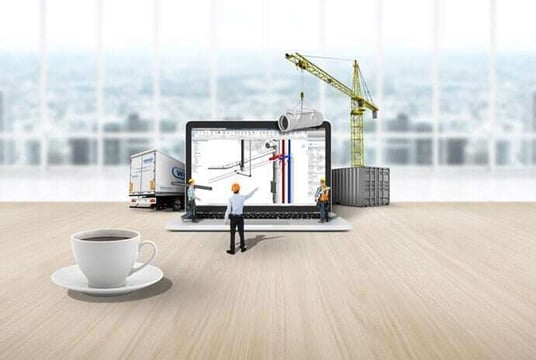 installation of a sewage plastic pipe during the construction of a house. Creative Banner. Copyspace image