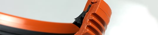 installation of a sewage plastic pipe during the construction of a house. Creative Banner. Copyspace image