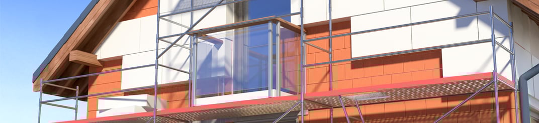 installation of a sewage plastic pipe during the construction of a house. Creative Banner. Copyspace image