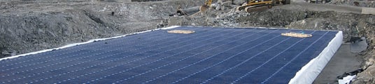 installation of a sewage plastic pipe during the construction of a house. Creative Banner. Copyspace image