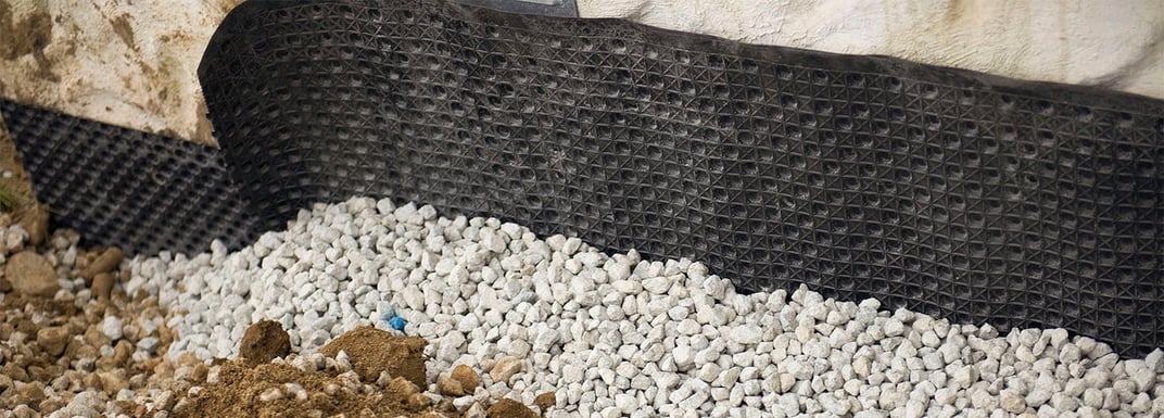 installation of a sewage plastic pipe during the construction of a house. Creative Banner. Copyspace image