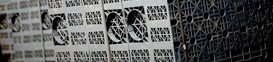 installation of a sewage plastic pipe during the construction of a house. Creative Banner. Copyspace image