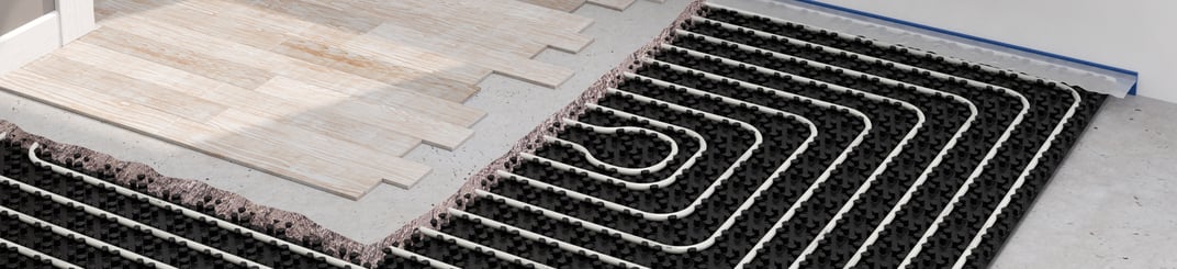 installation of a sewage plastic pipe during the construction of a house. Creative Banner. Copyspace image