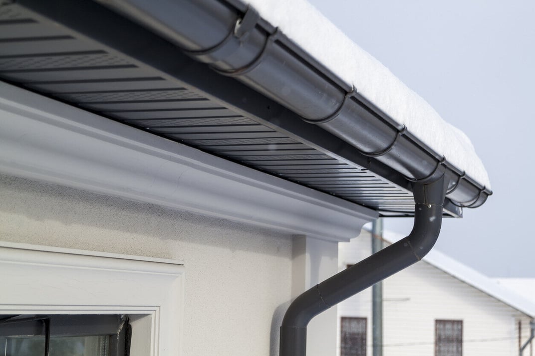 installation of a sewage plastic pipe during the construction of a house. Creative Banner. Copyspace image
