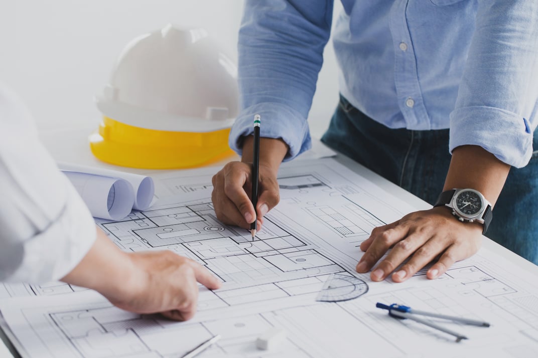 installation of a sewage plastic pipe during the construction of a house. Creative Banner. Copyspace image
