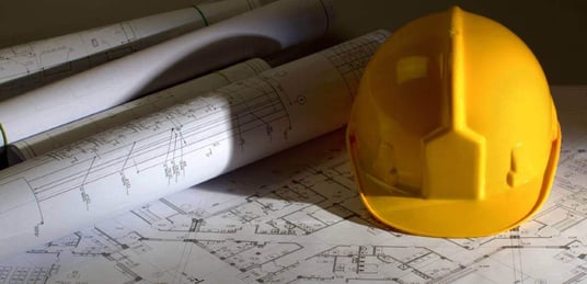 installation of a sewage plastic pipe during the construction of a house. Creative Banner. Copyspace image