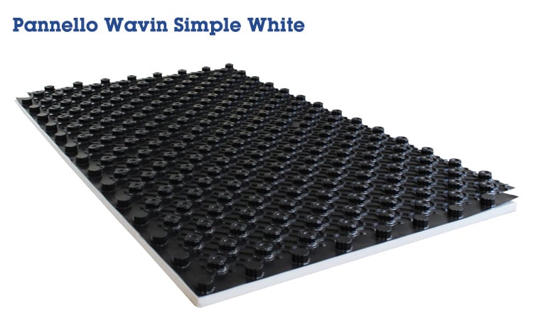 Pannello Wavin Simple White per climatizzazione radiante a pavimento