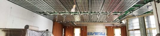 installation of a sewage plastic pipe during the construction of a house. Creative Banner. Copyspace image