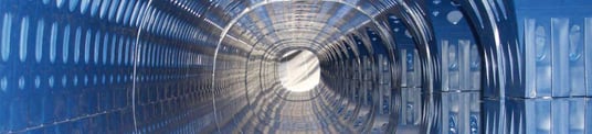 installation of a sewage plastic pipe during the construction of a house. Creative Banner. Copyspace image