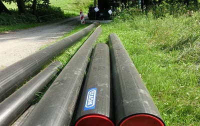Tegra 1000 PE Schacht mit PE-Rohrsystem von Wavin im Einsatz in Seenheim