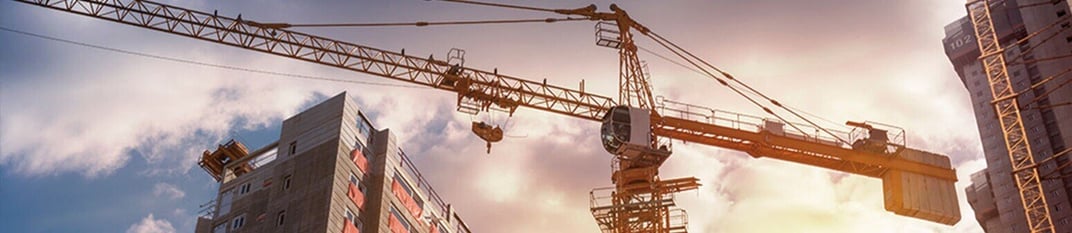 installation of a sewage plastic pipe during the construction of a house. Creative Banner. Copyspace image