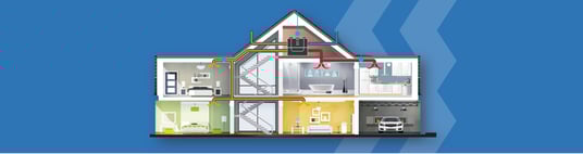 installation of a sewage plastic pipe during the construction of a house. Creative Banner. Copyspace image
