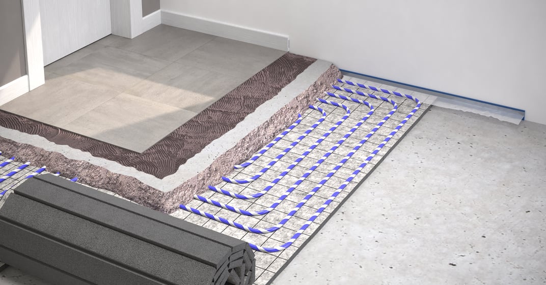 installation of a sewage plastic pipe during the construction of a house. Creative Banner. Copyspace image