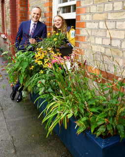Michael ODonohoe, Country Director, Wavin Ireland with Sadhbh Burt Fitzgerald - Project manager @the_raingarden_project