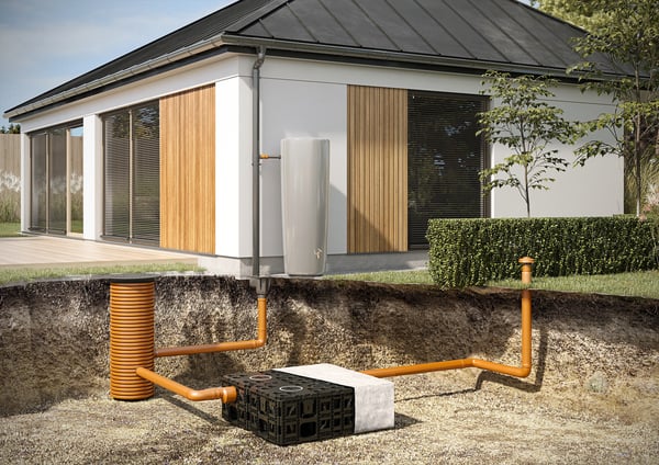 Kanion - System rynnowy Kanion_łapacz deszczu_skrzynki rozsączające