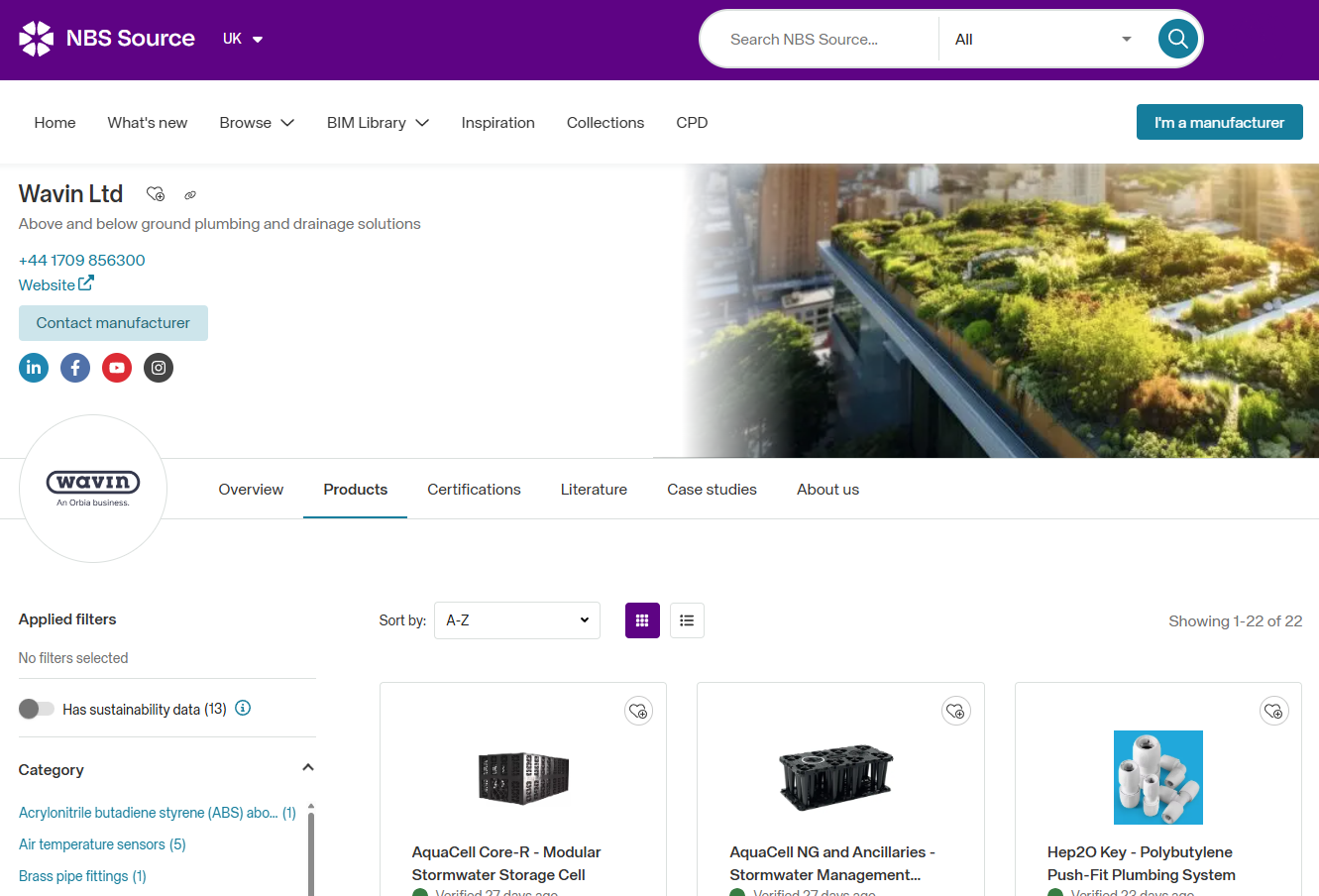 Wavin NBS Source profile