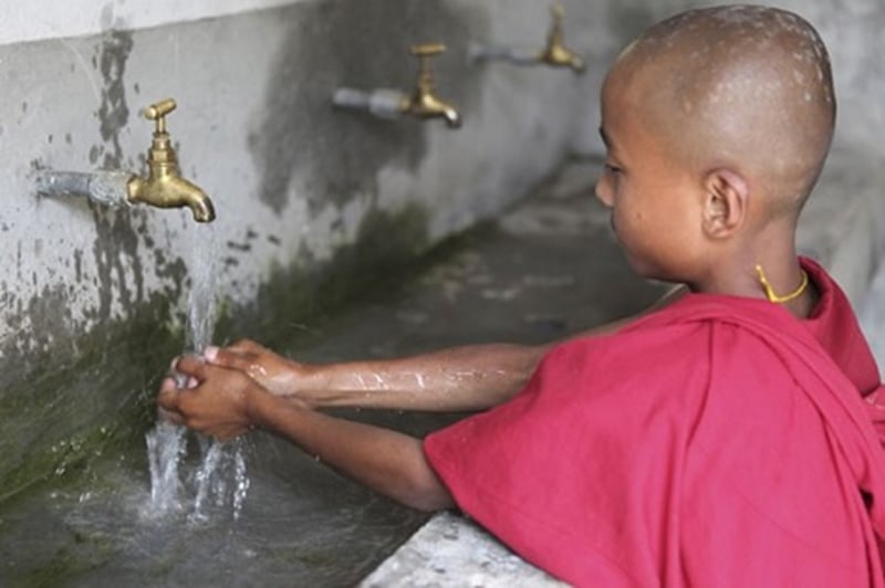 washing hands bhutan