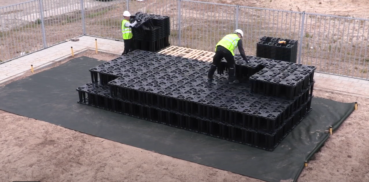 Wavin's Q-Bic Plus infiltration Modular, easy to install, sustainable