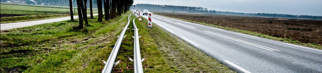 13 kilometer biogasleiding in Drenthe