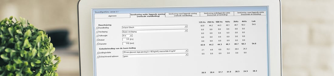 Hoeveel geluidsbelasting geeft het gekozen leidingssysteem, 3 vragen over SoundSpotSim