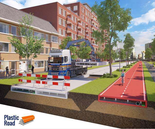 Három iparágvezető együtt dolgozik a fenntartható PlasticRoad prototípus kifejlesztésén