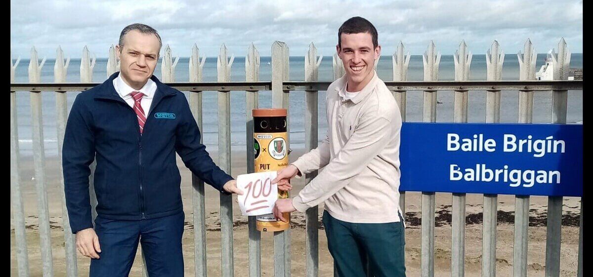 Presentation of partnership at Balbriggan train station. 