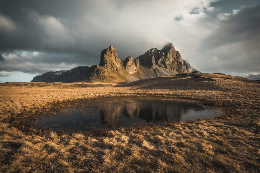 Water naturally soaking into ground