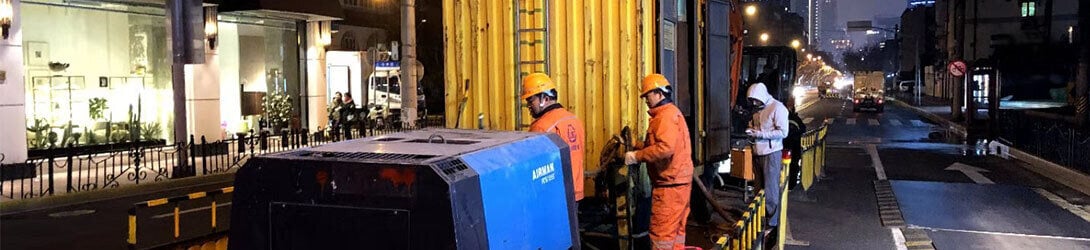 Compact Pipe ® – Nächtlicher Einsatz in Shanghai