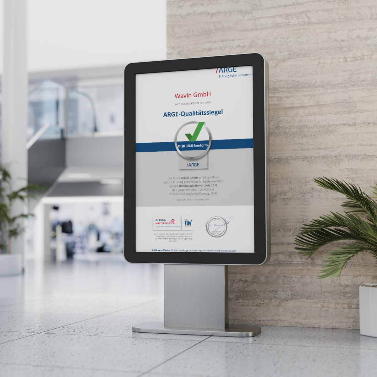 Wavin erhält ARGE-Qualitätssiegel