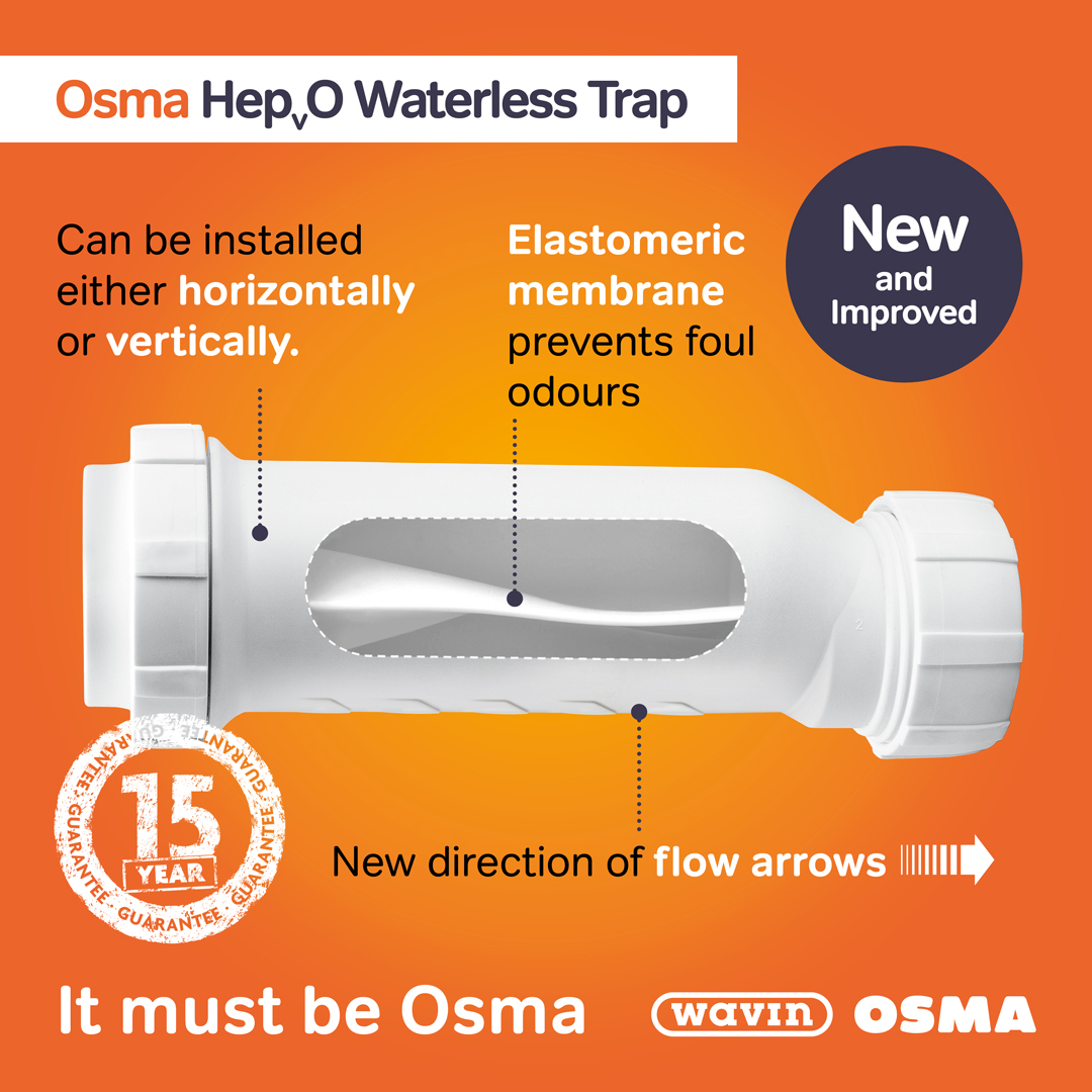 New waterless trap offers seamless installation